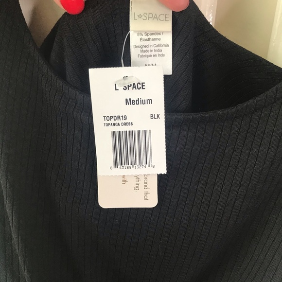 NWT L*Space Topanga Dress Cover Up Medium Black - Picture 6 of 10
